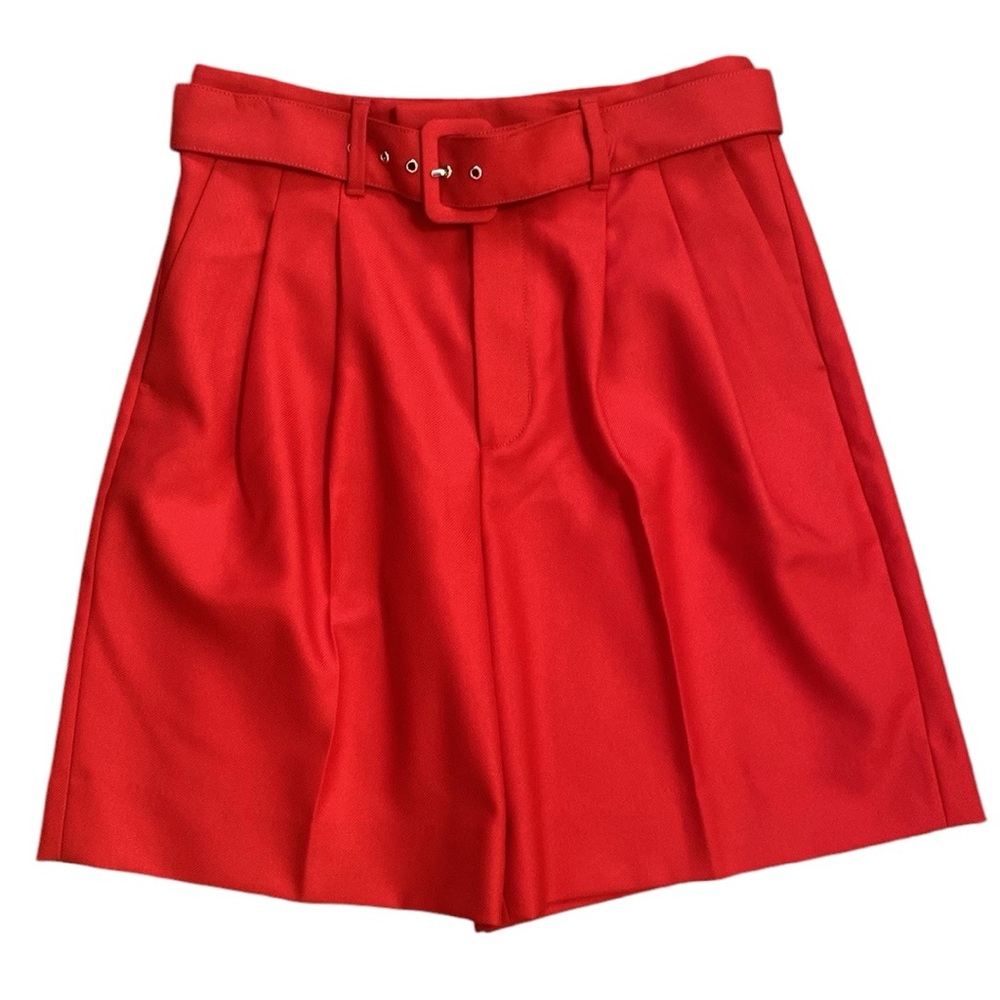 Banana Republic Italian Wool Red Sunset Bermuda Shorts - Picture 7 of 11
